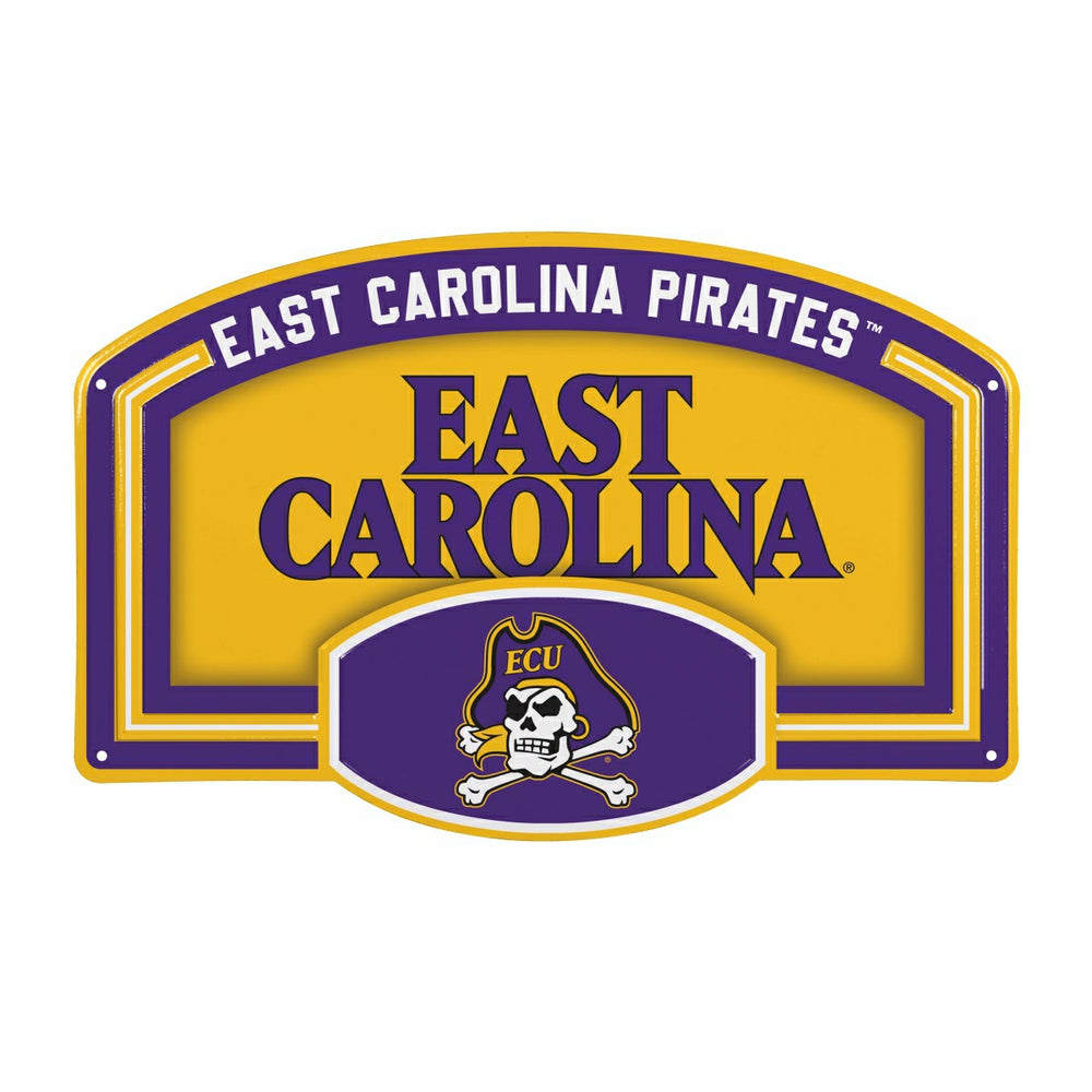 East Carolina University USA Embossed Steel Wall Sign, 11" x 17" - Collegiate Home