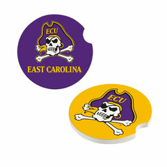 East Carolina University Car Coaster Set, 2pc - Collegiate Home