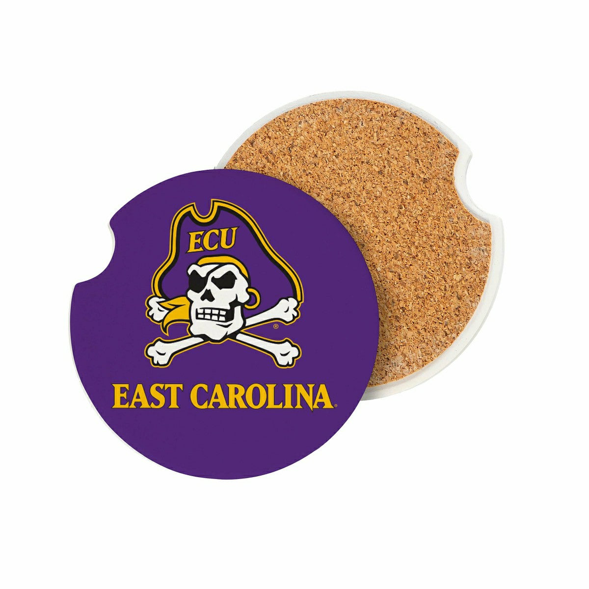 East Carolina University Car Coaster Set, 2pc - Collegiate Home