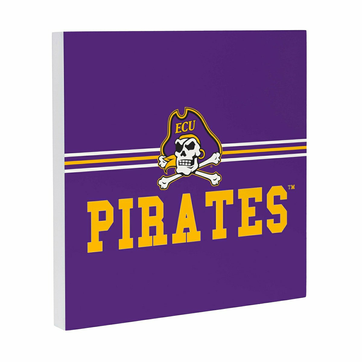 East Carolina University Wood Wall Sign, 12x12 - Collegiate Home