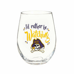 ECU, 17OZ Boxed Stemless Glass - Collegiate Home