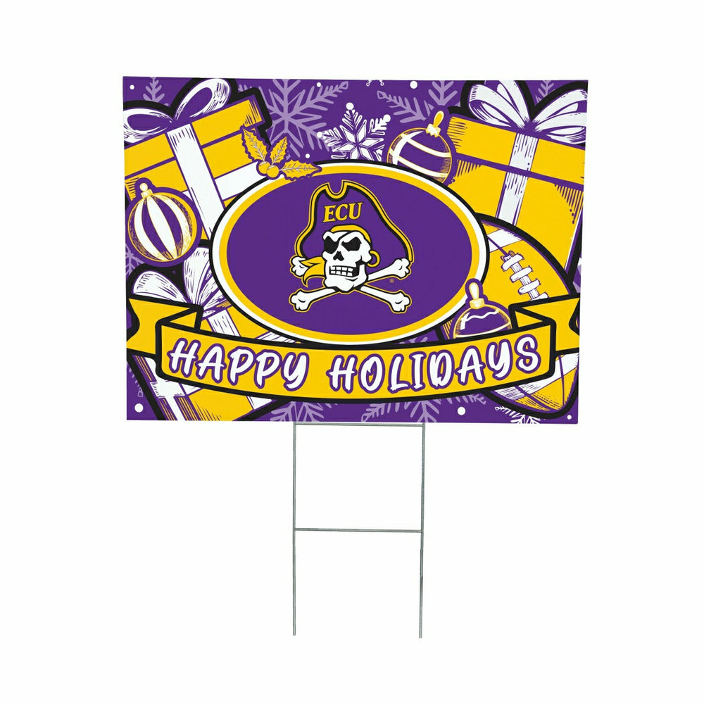 East Carolina University Yard Sign, Holiday - Collegiate Home