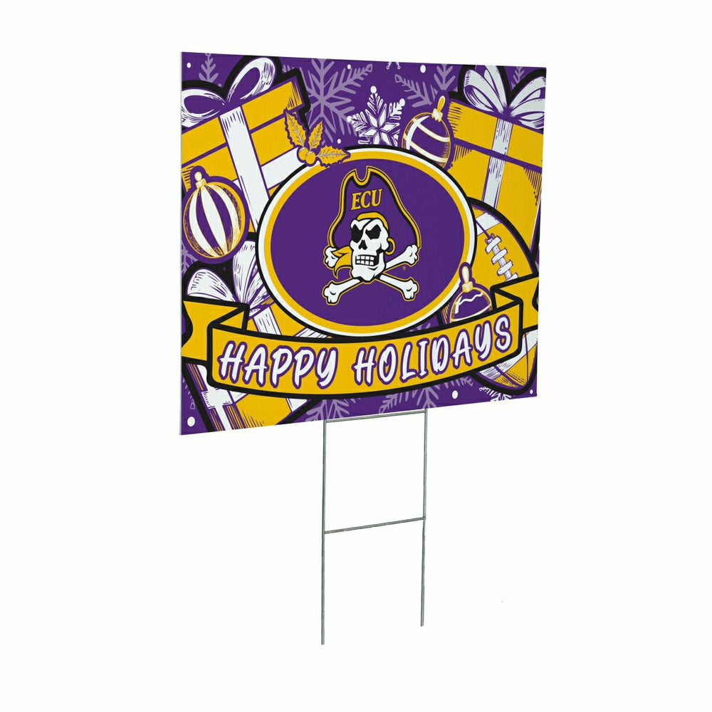 East Carolina University Yard Sign, Holiday - Collegiate Home