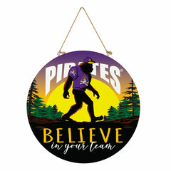 East Carolina University Bigfoot Round Door Décor with Hanging Rope, 1 - Collegiate Home