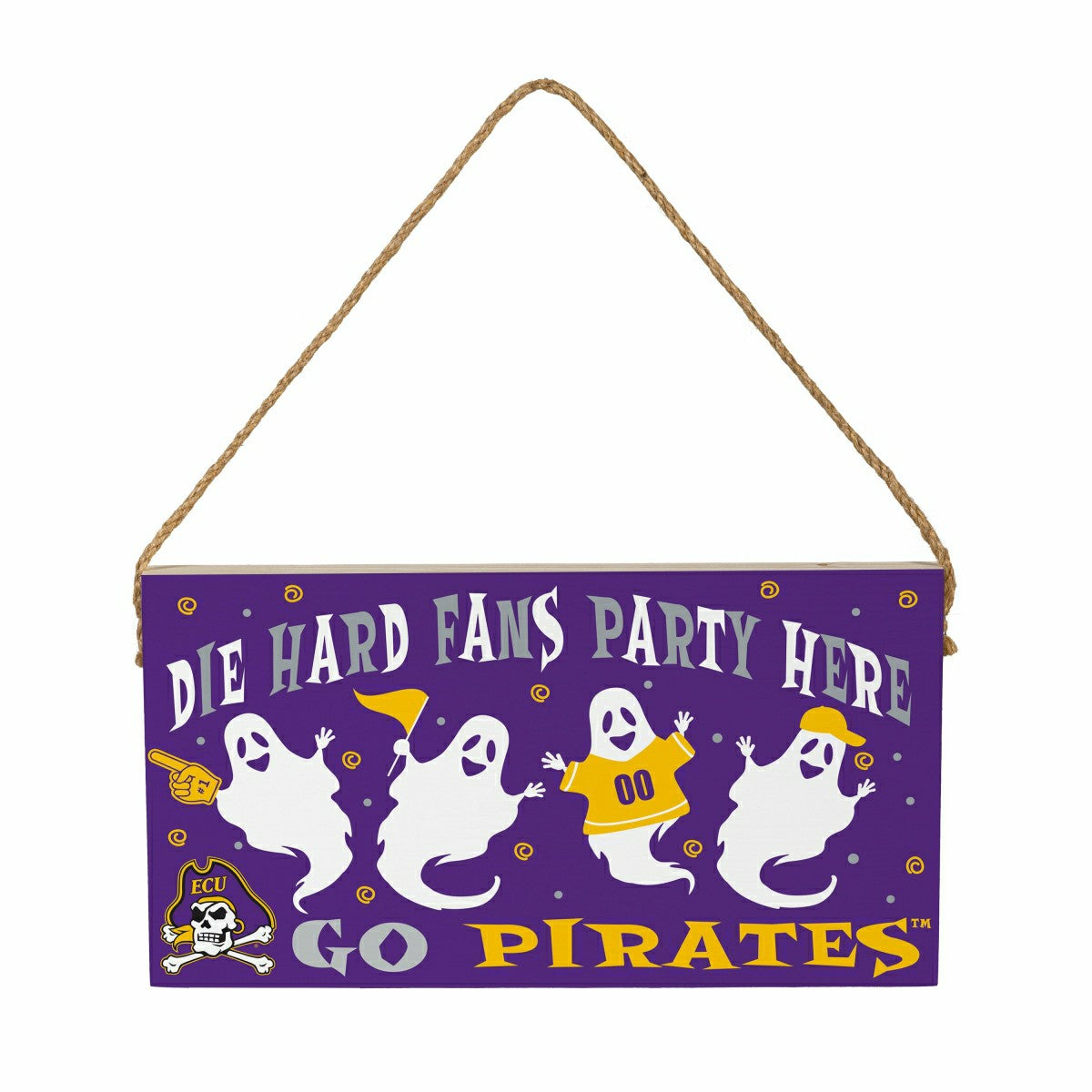 East Carolina University Halloween Wood Wall Sign, 6x11 - Collegiate Home