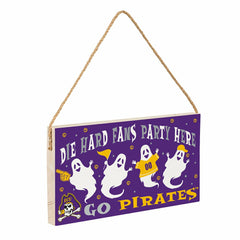 East Carolina University Halloween Wood Wall Sign, 6x11 - Collegiate Home