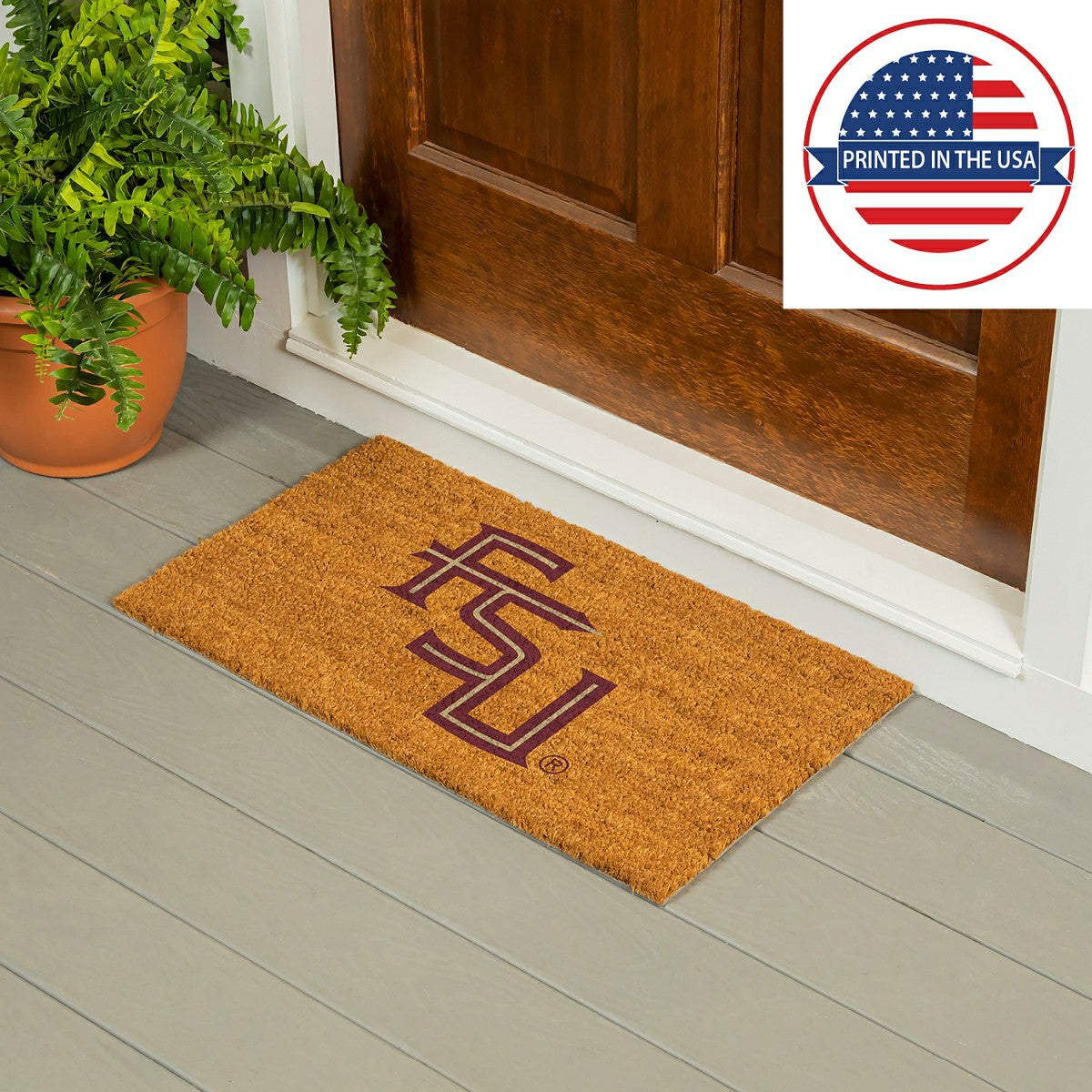 Coir Mat, 16"x28", Florida State University - Collegiate