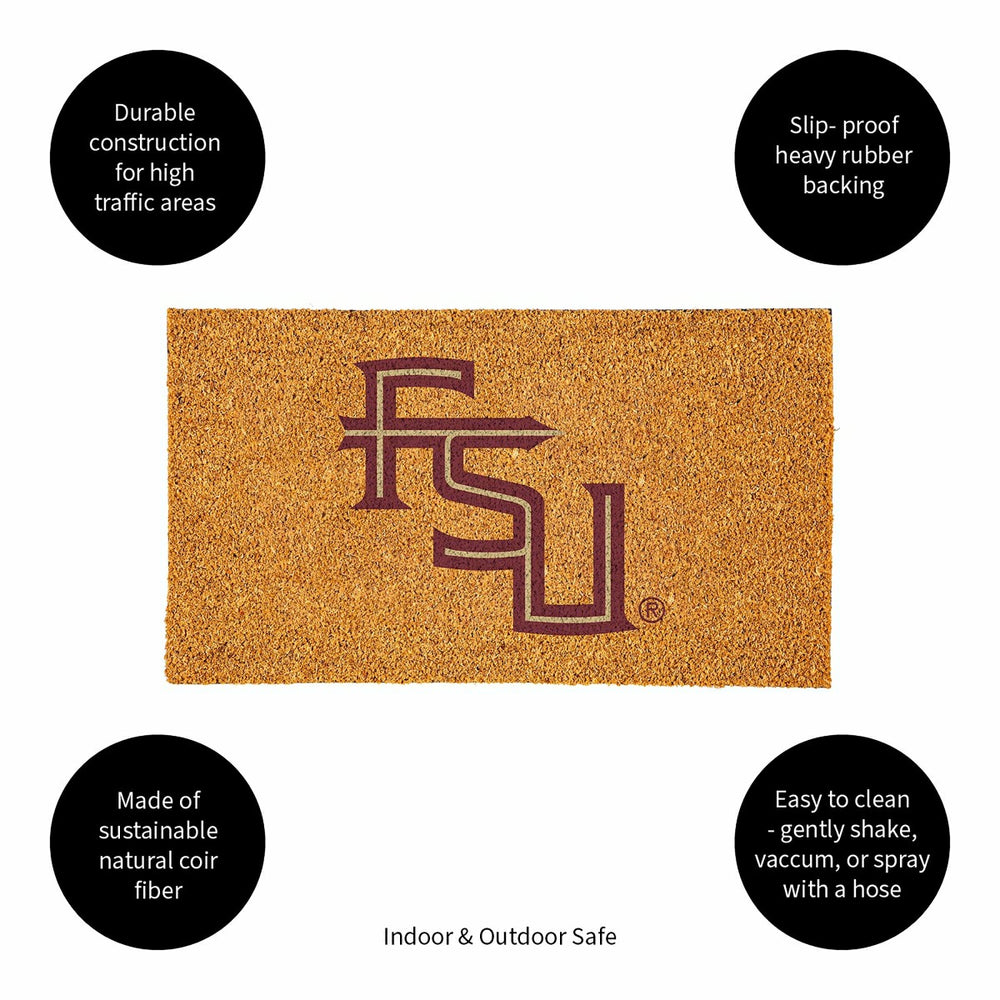 Coir Mat, 16"x28", Florida State University - Collegiate