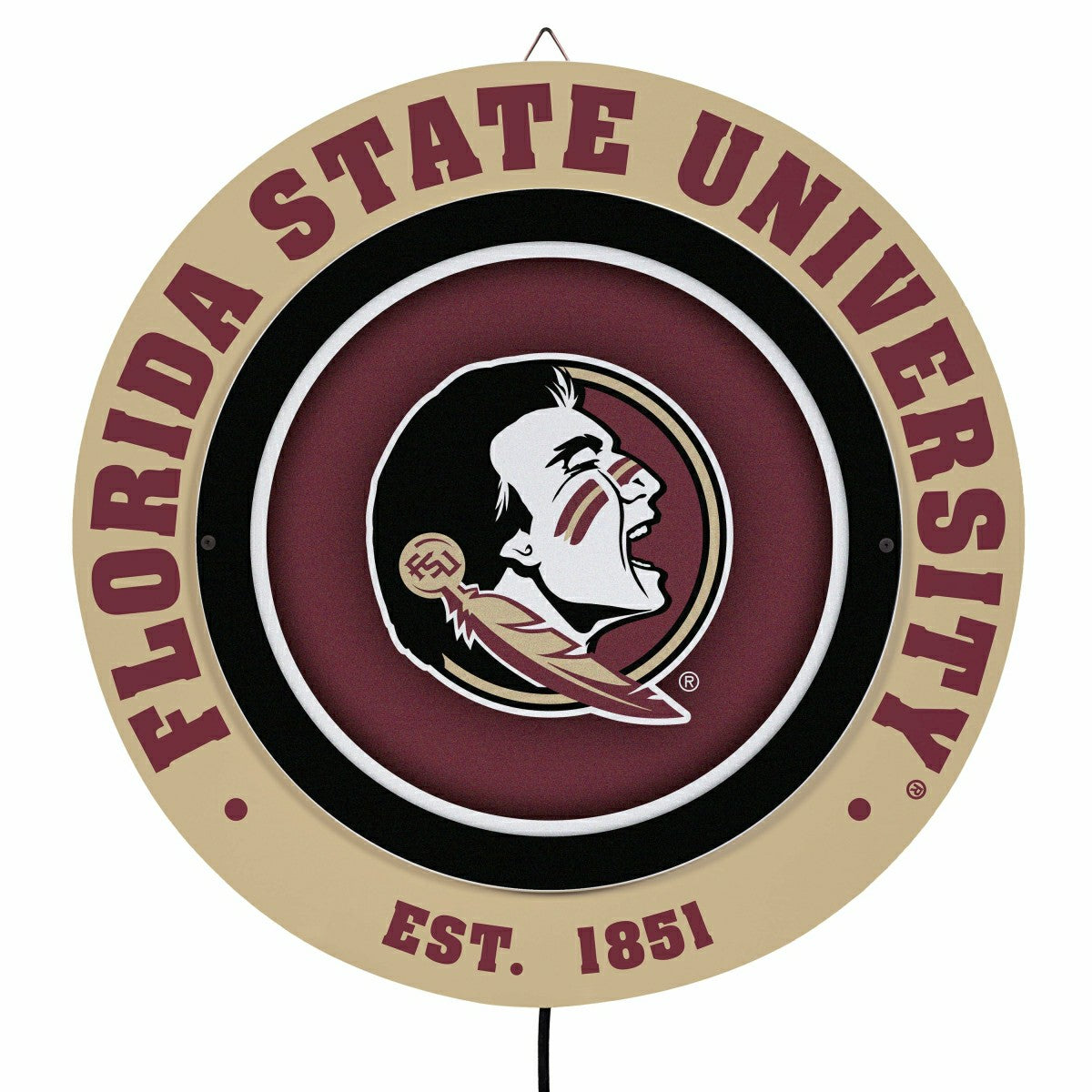 Florida State University, Metal Lite, Round - Collegiate