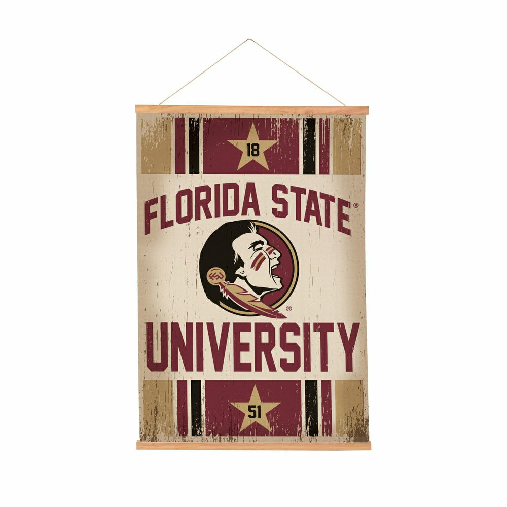 Florida State University, Canvas Wall Tapestry, Medium, 36x24 - Collegiate Home