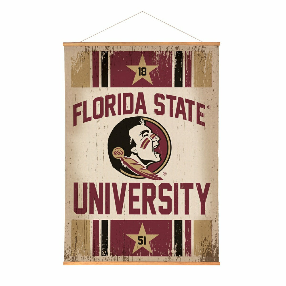Florida State University, Canvas Wall Tapestry, Large, 54x36 - Collegiate Home