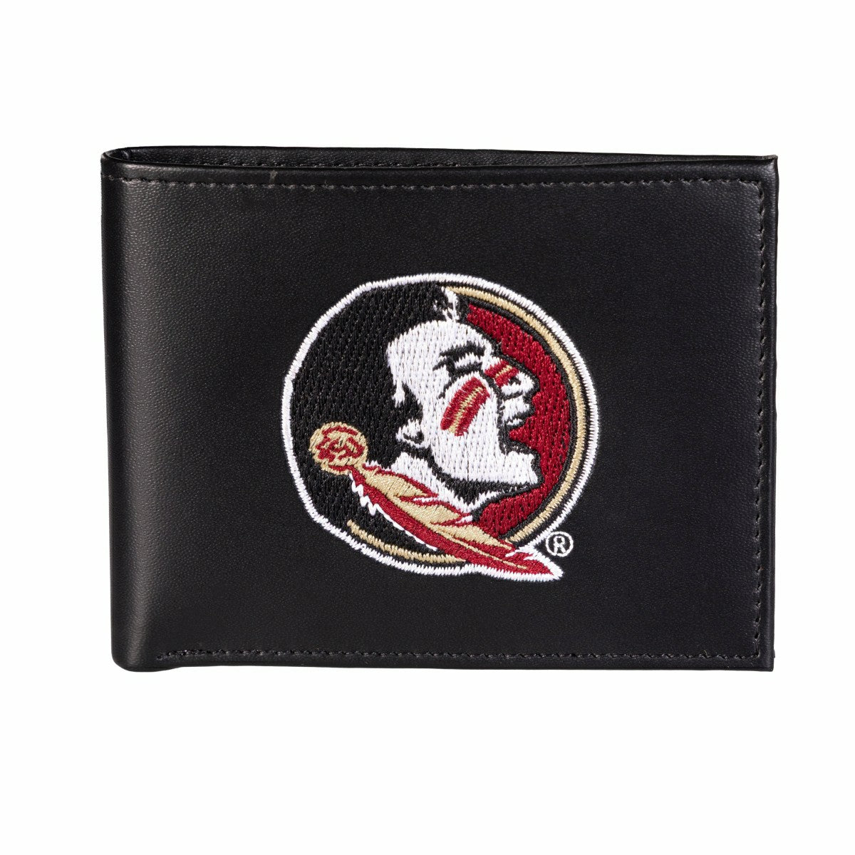 Florida State University Black Bi-Fold Embroidered Wallet w/ RFID Blocking - Collegiate Home