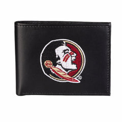 Florida State University Black Bi-Fold Embroidered Wallet w/ RFID Blocking - Collegiate Home