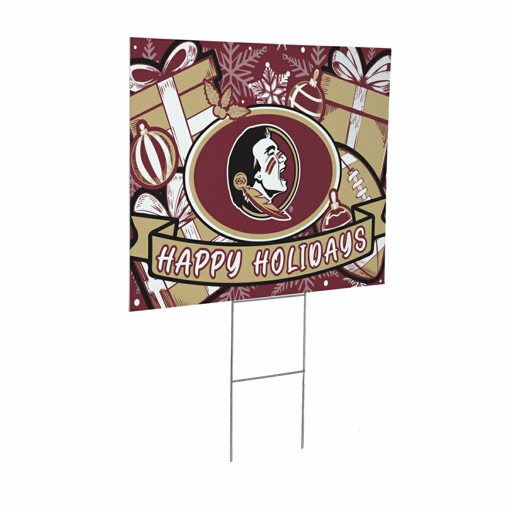 Florida State University Yard Sign, Holiday - Collegiate Home