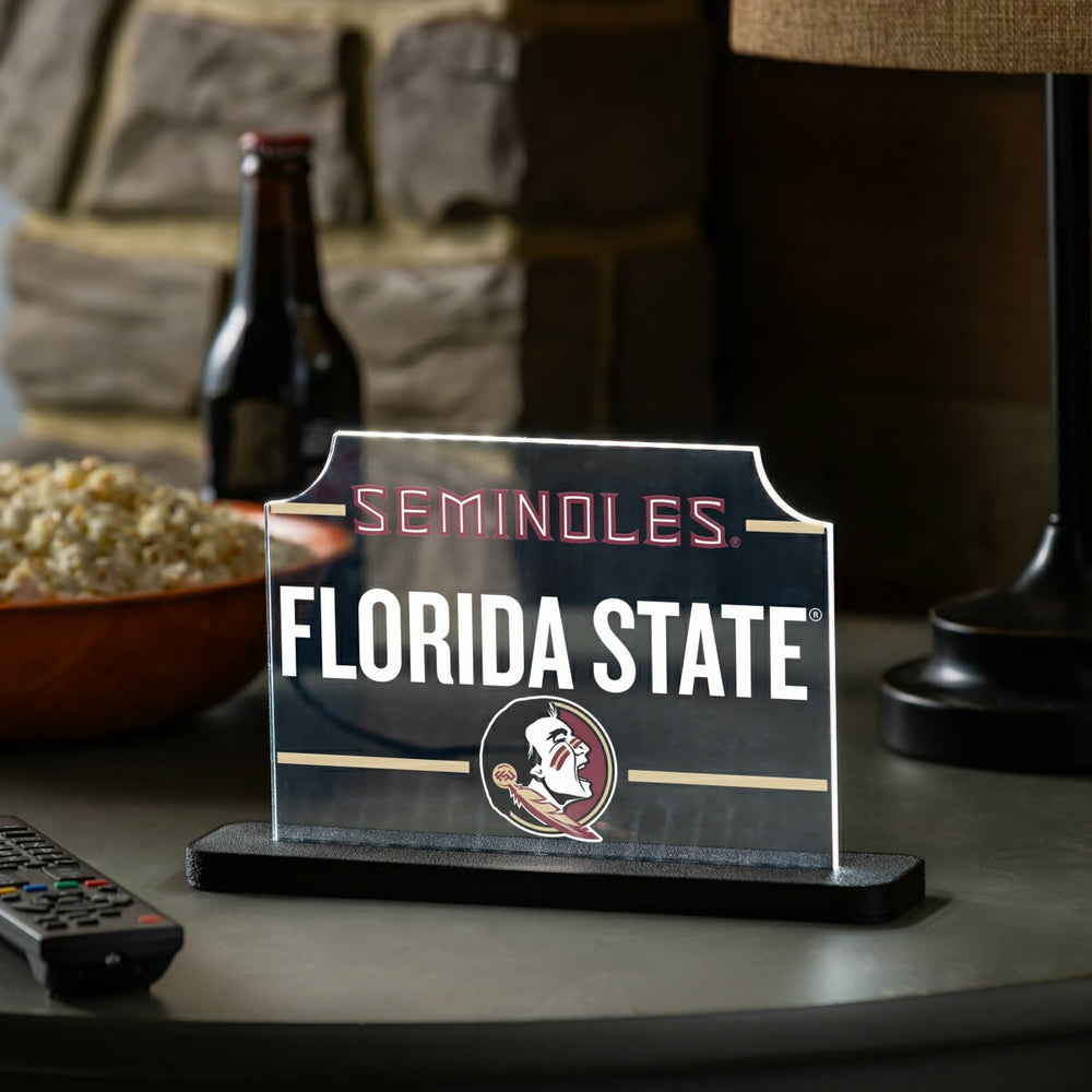 Florida State University College Rectangle Desklite LED Decor - Collegiate Home