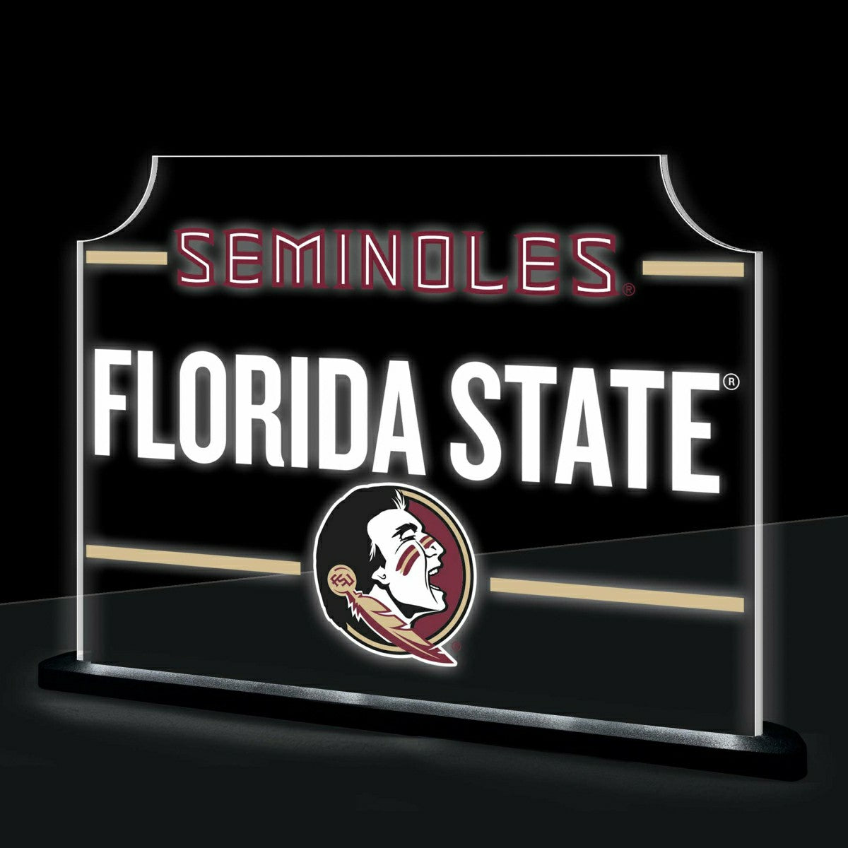 Florida State University College Rectangle Desklite LED Decor - Collegiate Home