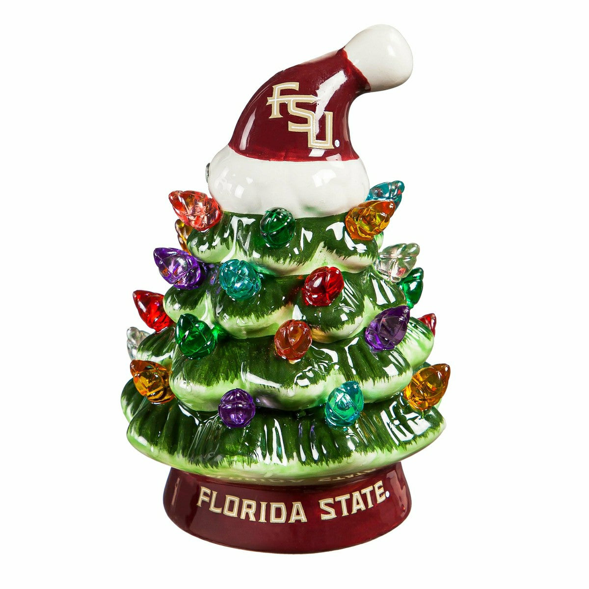 4" Mini LED Tabletop Christmas Tree, Set of 2, Florida State Universit - Collegiate Home
