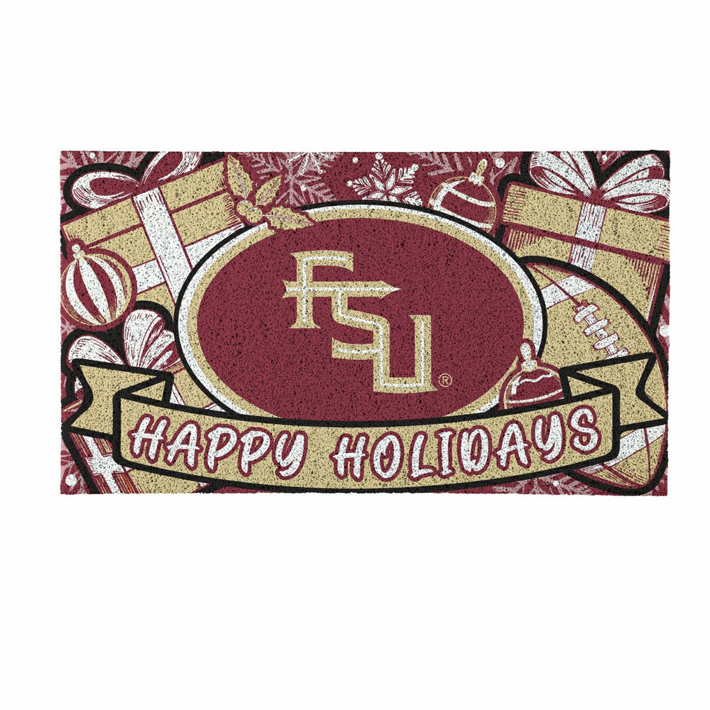 Florida State University Holiday PVC Mat, 28"x16" - Collegiate