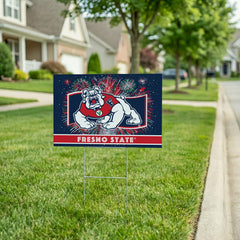 Fresno State Yard Sign, Patriotic - Collegiate Home