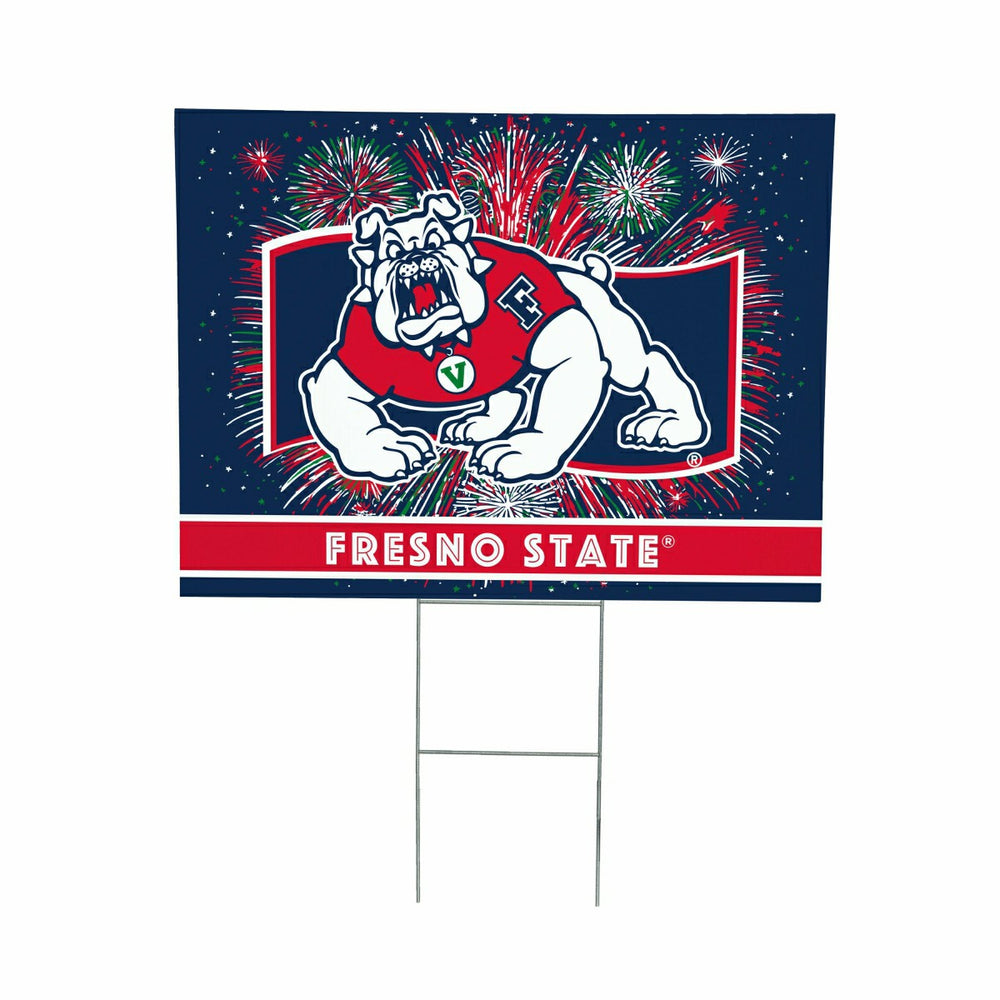 Fresno State Yard Sign, Patriotic - Collegiate Home