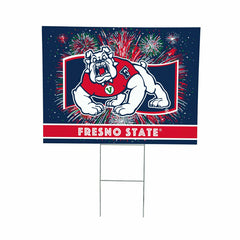 Fresno State Yard Sign, Patriotic - Collegiate Home