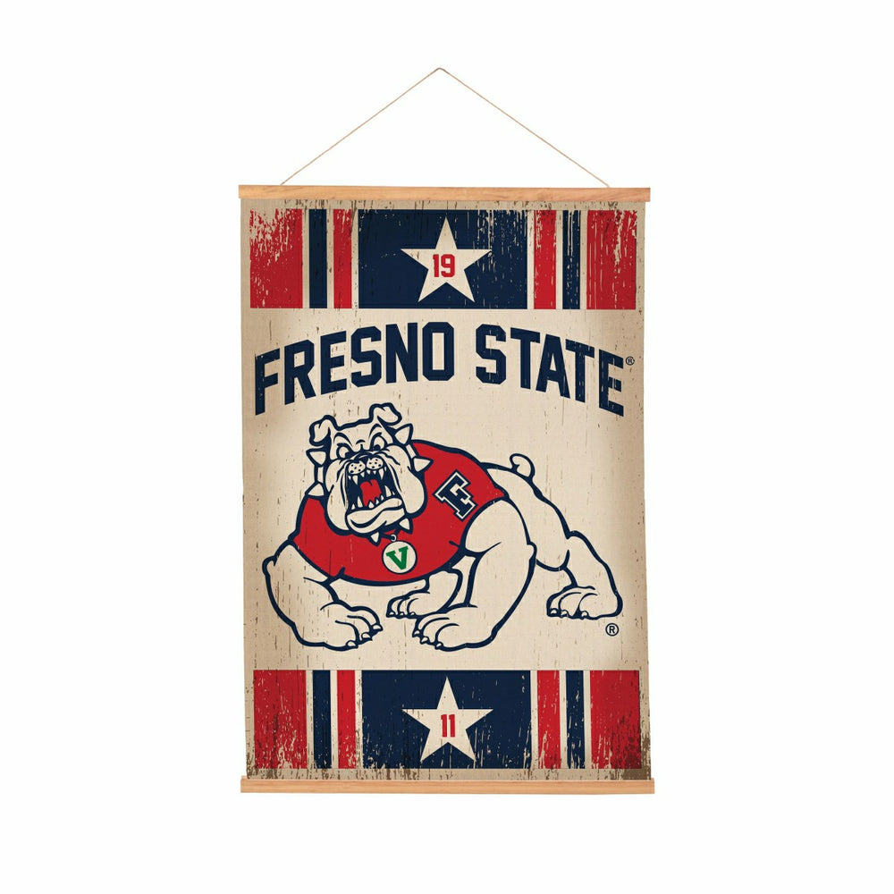 Fresno State, Canvas Wall Tapestry, Medium, 36x24 - Collegiate Home