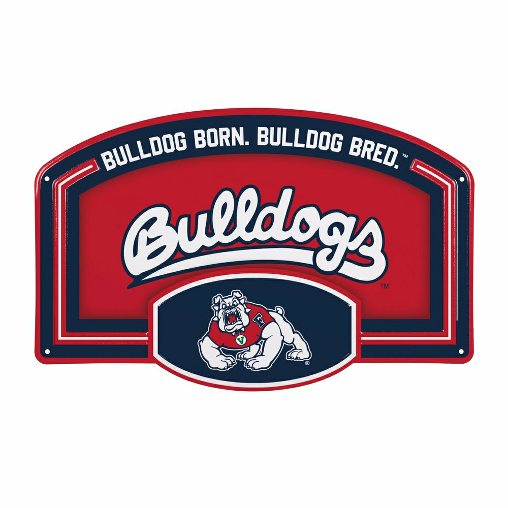 Fresno State USA Embossed Steel Wall Sign, 11" x 17" - Collegiate Home