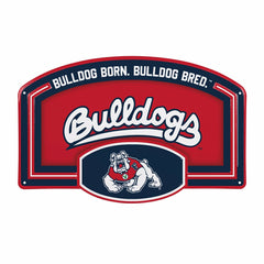Fresno State USA Embossed Steel Wall Sign, 11" x 17" - Collegiate Home