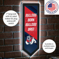 Fresno State College Pennant Glazelite LED Decor - Collegiate Home