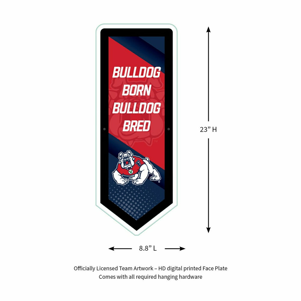 Fresno State College Pennant Glazelite LED Decor - Collegiate Home