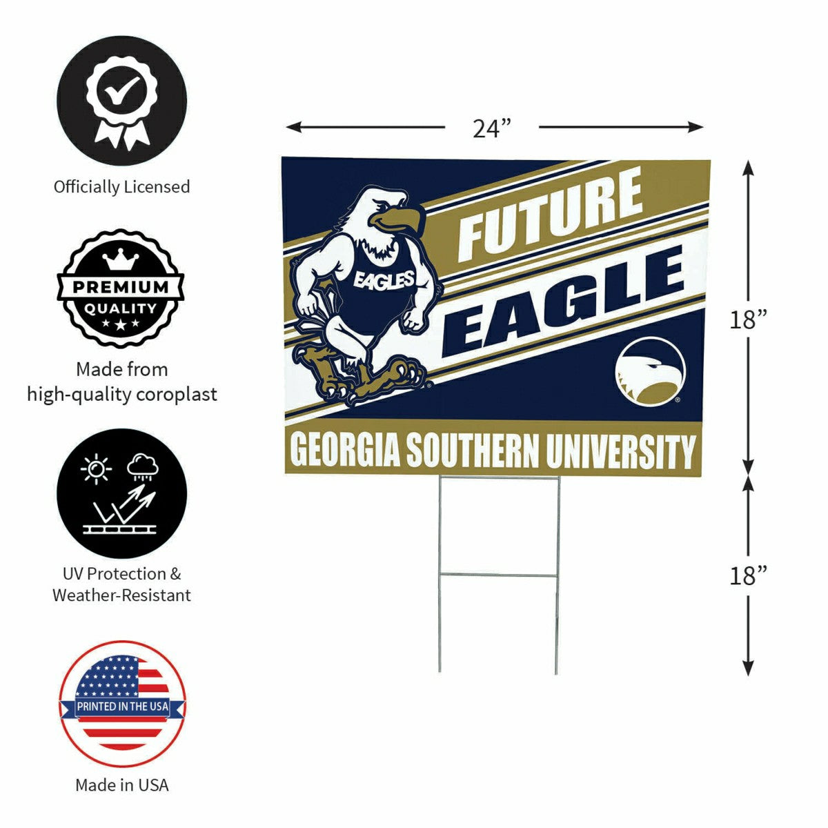 Georgia Southern University Coroplast Yard Sign, Future Student - Collegiate Home