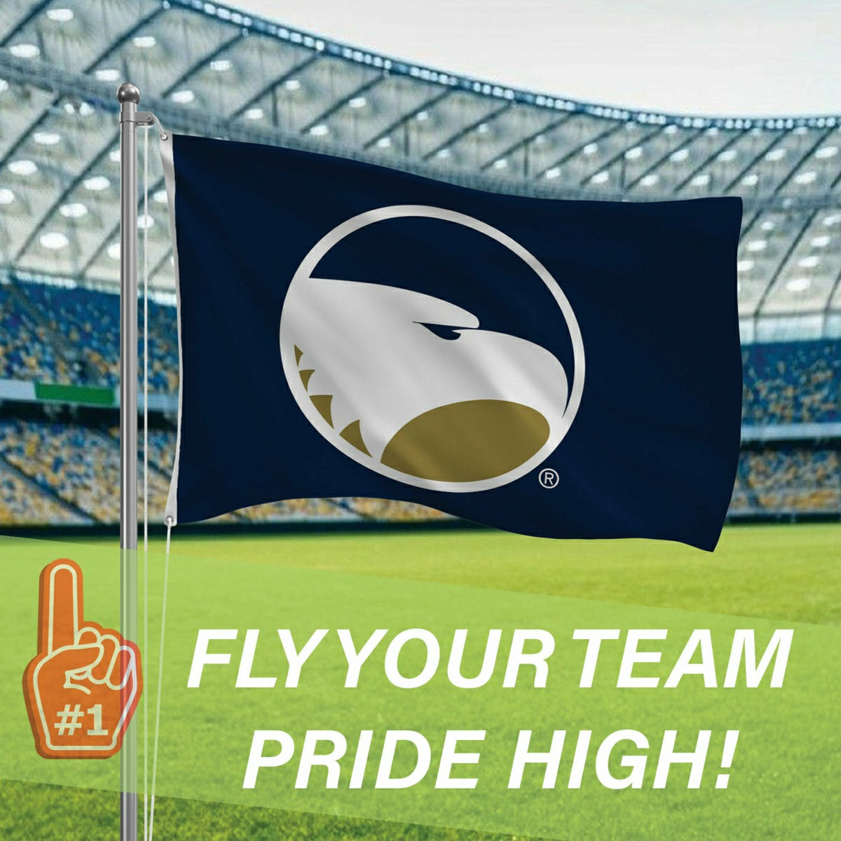 Georgia Southern Single Sided Flag w/ 2 Grommets, 3'x5' - Collegiate Home