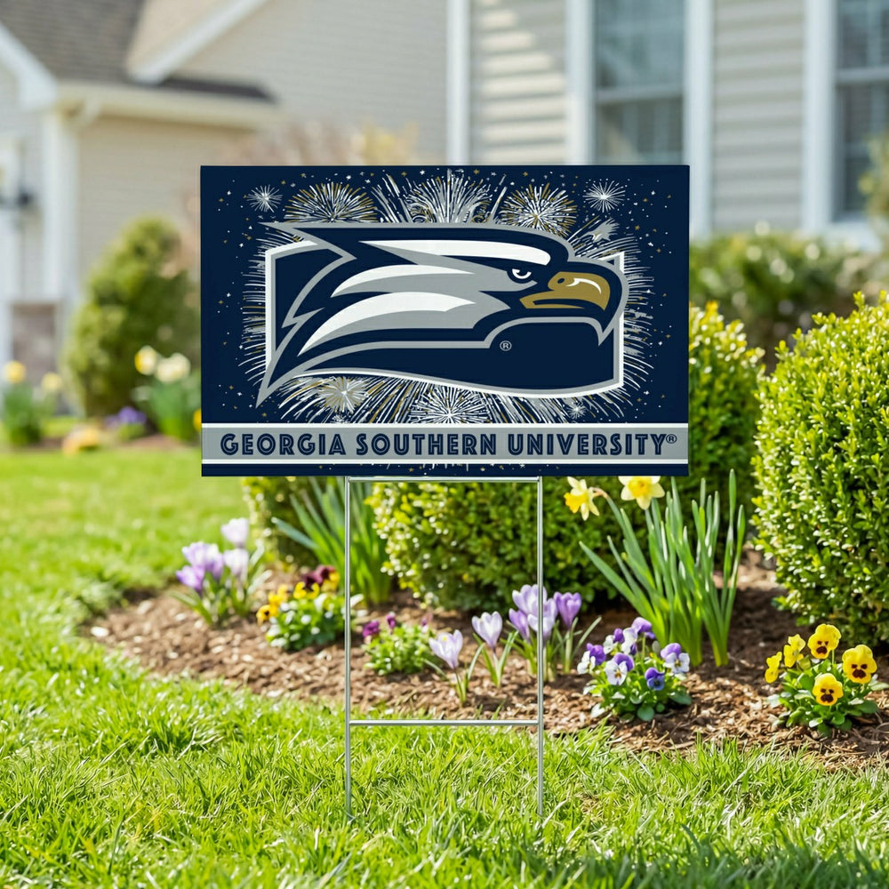 Georgia Southern University Yard Sign, Patriotic - Collegiate Home
