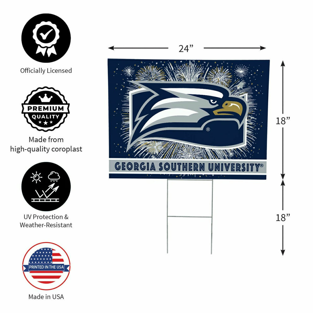 Georgia Southern University Yard Sign, Patriotic - Collegiate Home