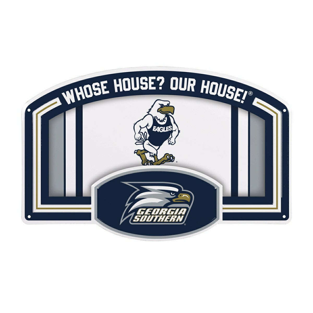 Georgia Southern University USA Embossed Steel Wall Sign, 11" x 17" - Collegiate Home