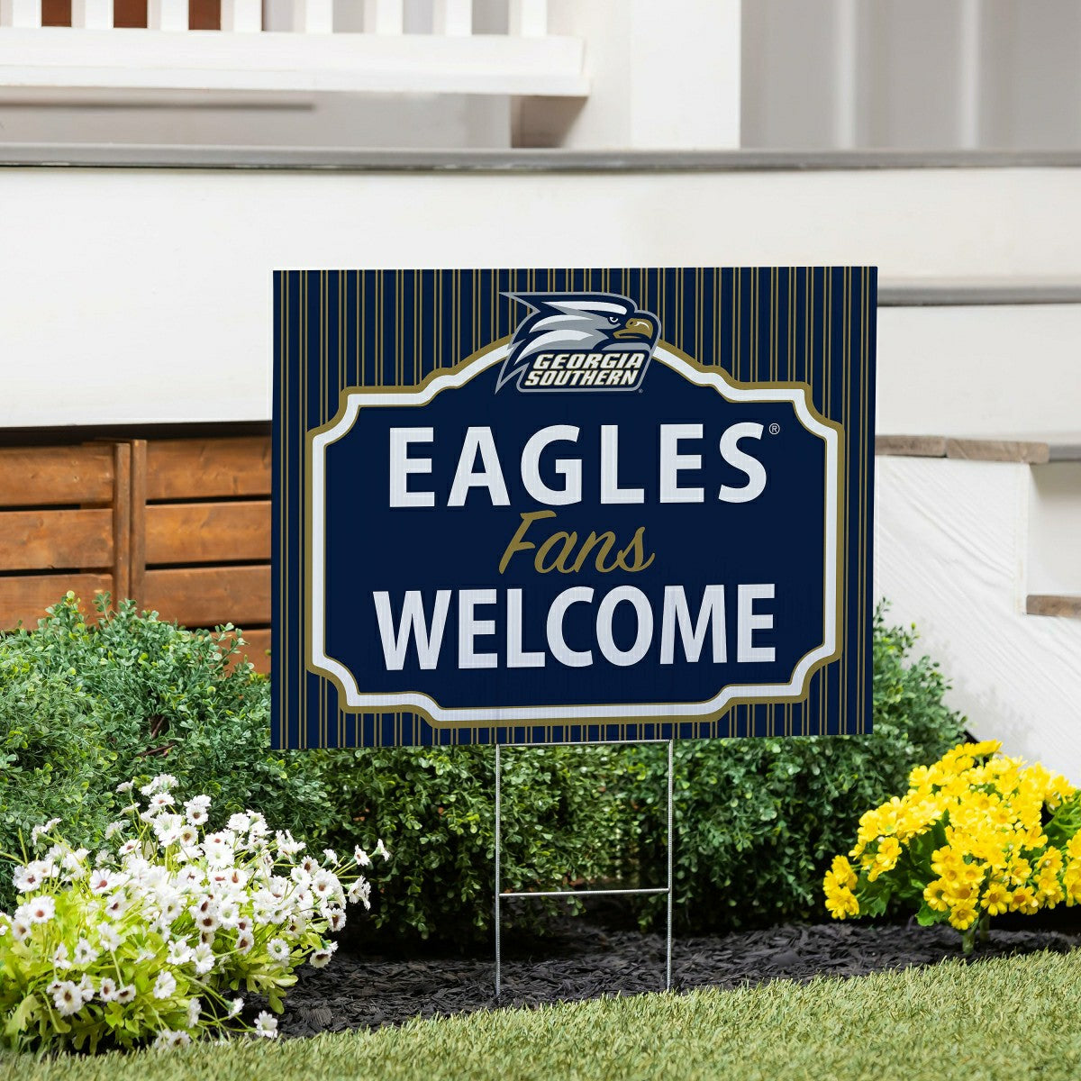 Georgia Southern University Coroplast Yard Sign, "Fans Welcome" - Collegiate Home