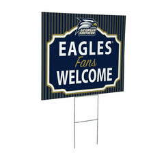 Georgia Southern University Coroplast Yard Sign, "Fans Welcome" - Collegiate Home