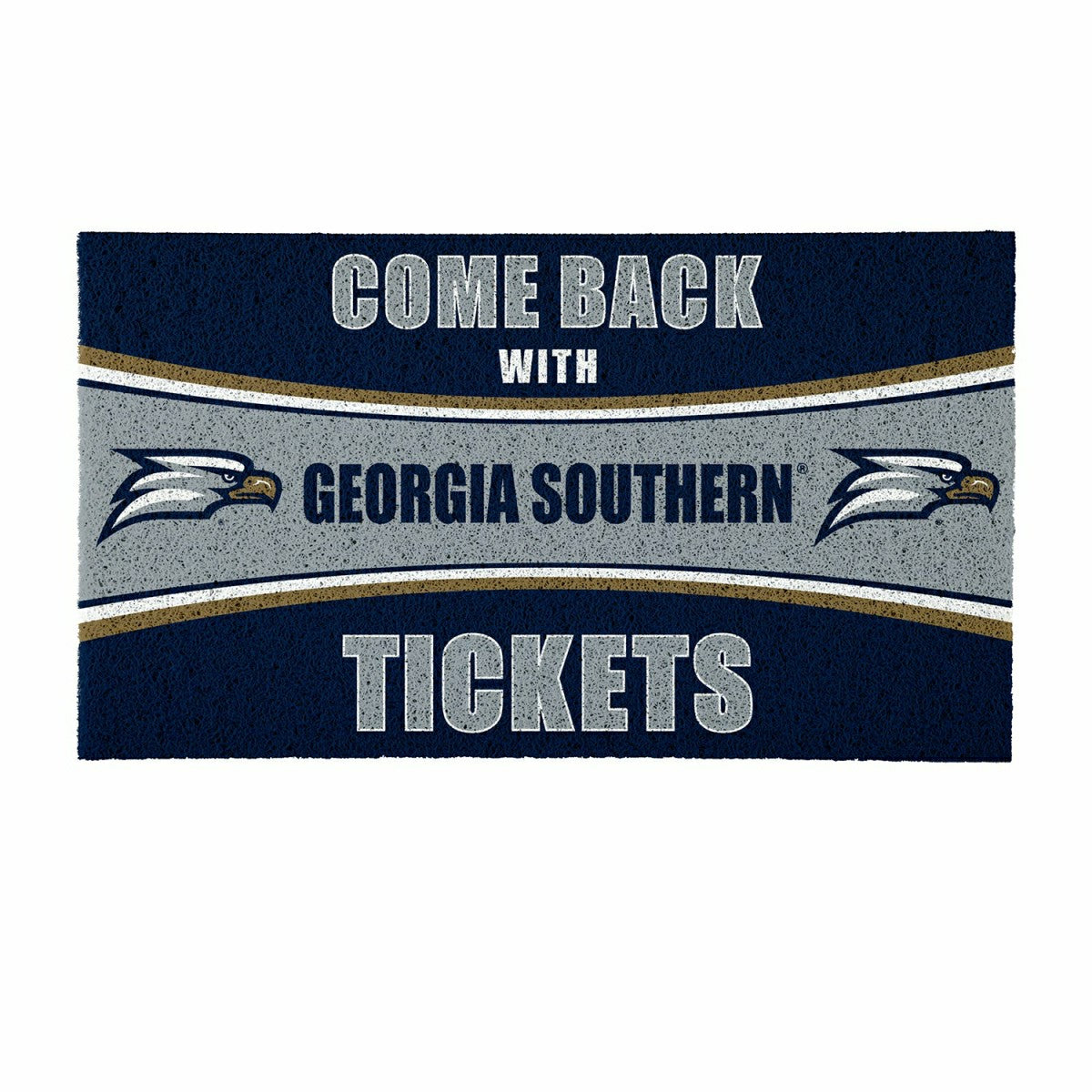28" x 16" PVC Trapper Mat, Come Back with Tickets, Georgia Southern Un - Collegiate