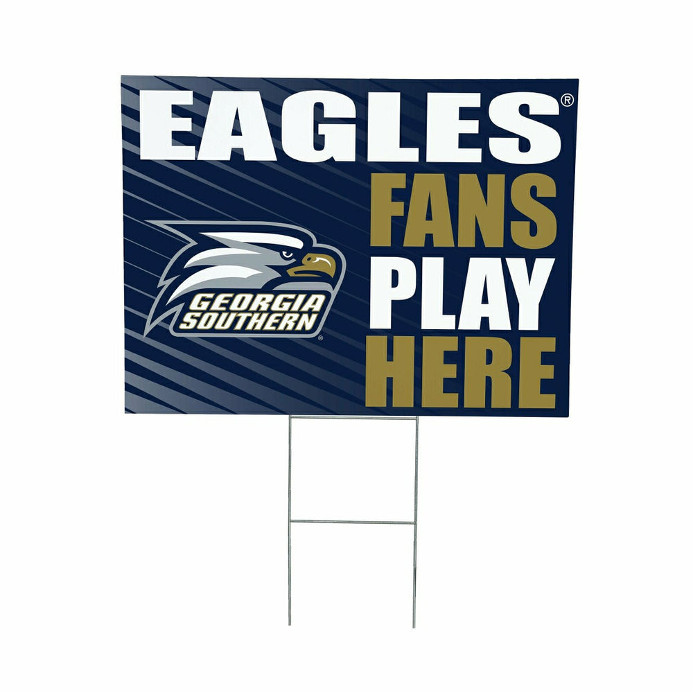 Georgia Southern University Coroplast Yard Sign "Fans Play Here" - Collegiate Home