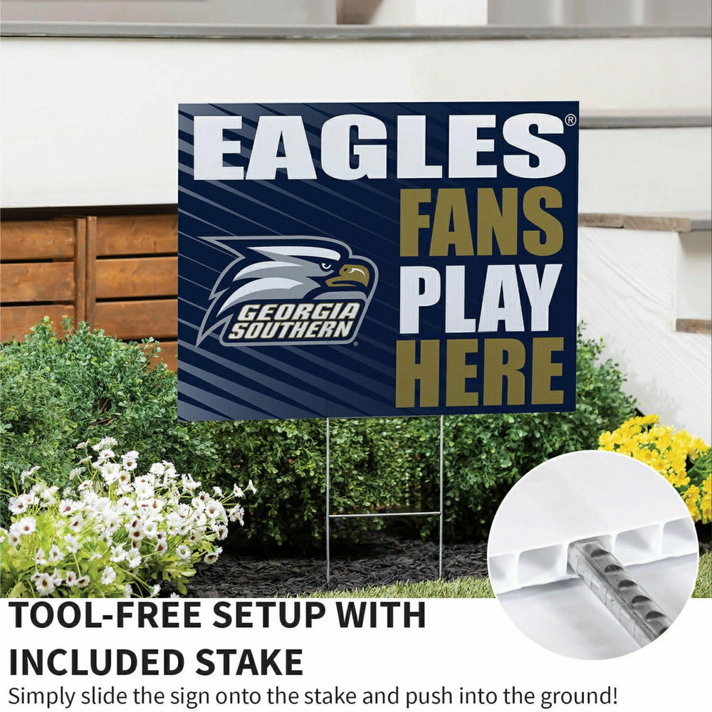 Georgia Southern University Coroplast Yard Sign "Fans Play Here" - Collegiate Home
