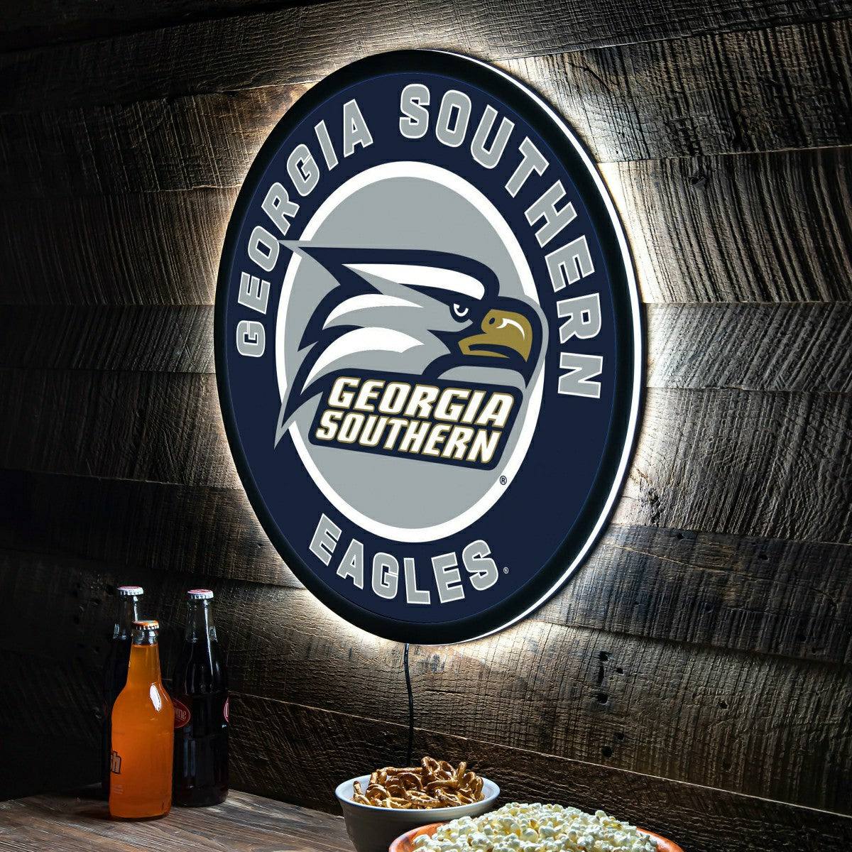LED Wall Decor, Round, Georgia Southern University - Collegiate Home