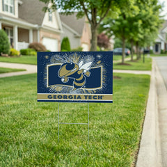 Georgia Tech Yard Sign, Patriotic - Collegiate Home