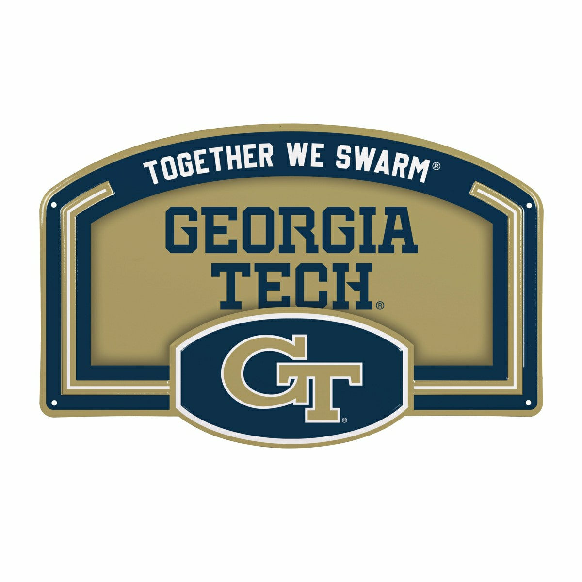 Georgia Tech USA Embossed Steel Wall Sign, 11" x 17" - Collegiate Home