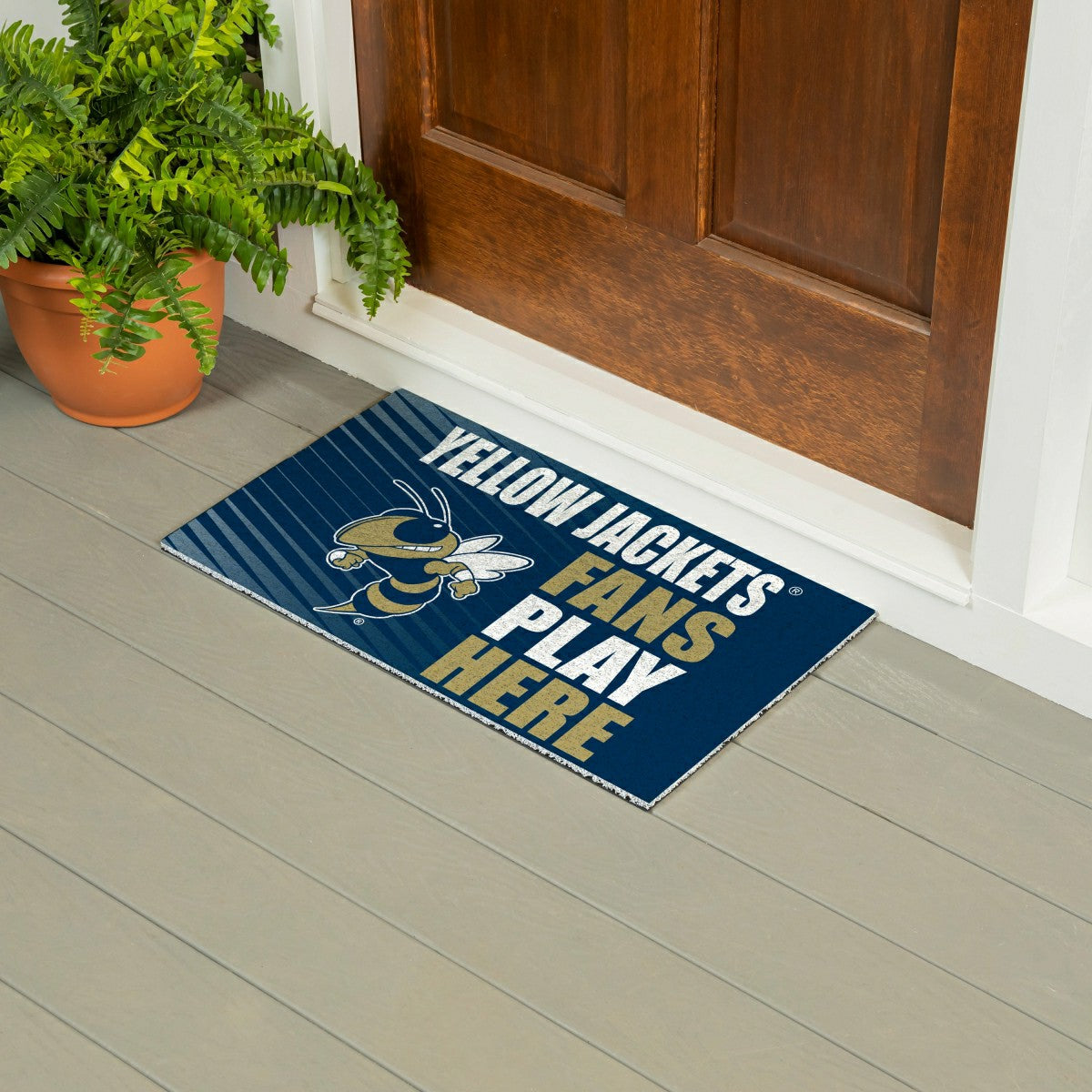 Georgia Tech Fan Mat, 28"x16" - Collegiate
