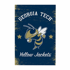 Georgia Tech Wood Wall Sign, 16x24 - Collegiate Home