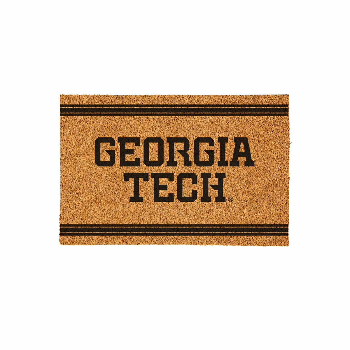 Georgia Tech Large One Color Coir Mat, 36"x24" - Collegiate