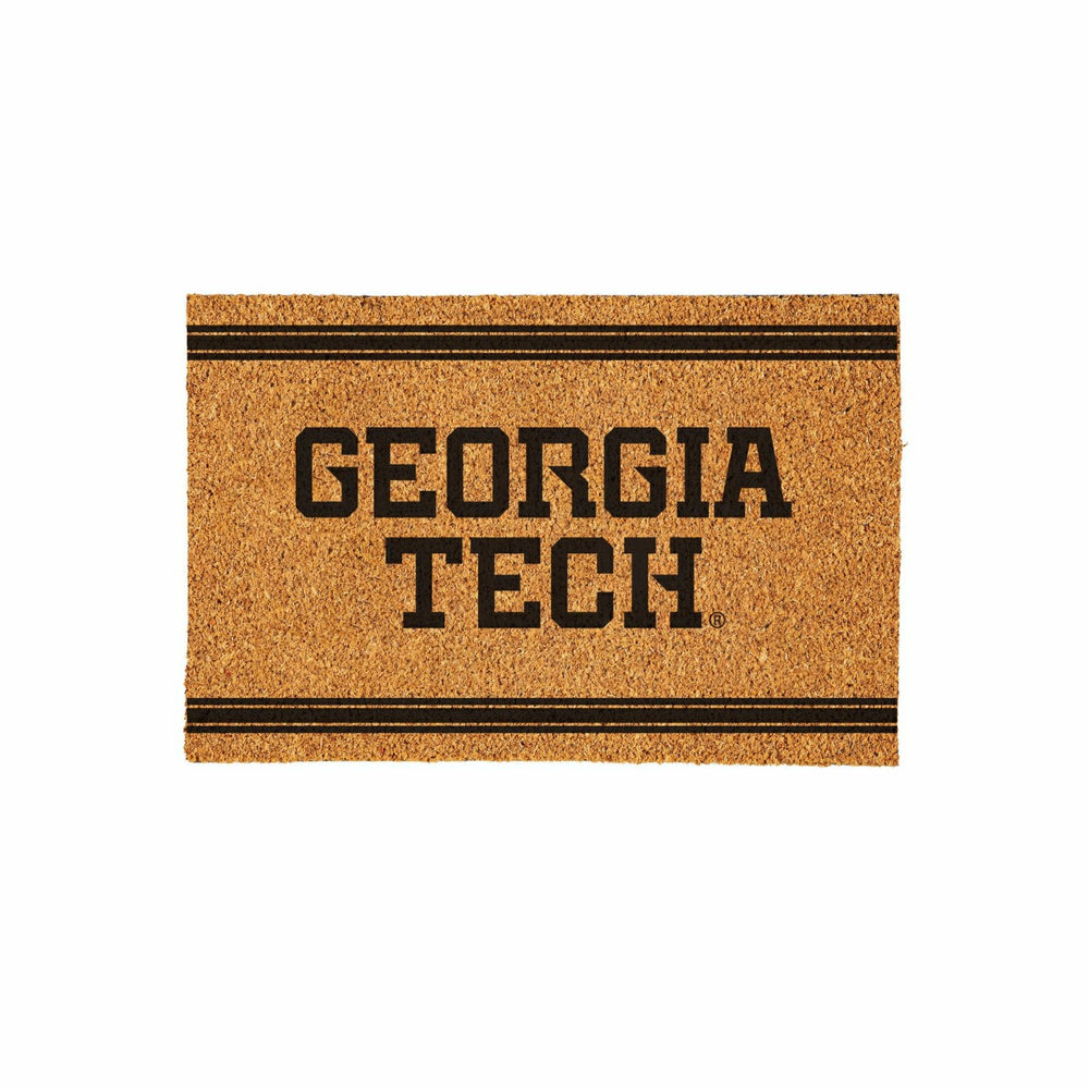 Georgia Tech Large One Color Coir Mat, 36"x24" - Collegiate