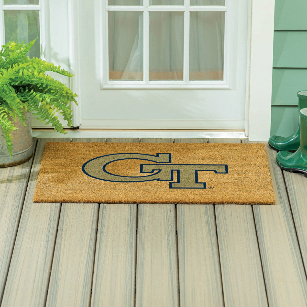 Georgia Tech Large Full Color Coir Mat, 36"x24" - Collegiate