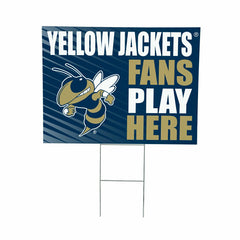 Georgia Tech Coroplast Yard Sign "Fans Play Here" - Collegiate Home