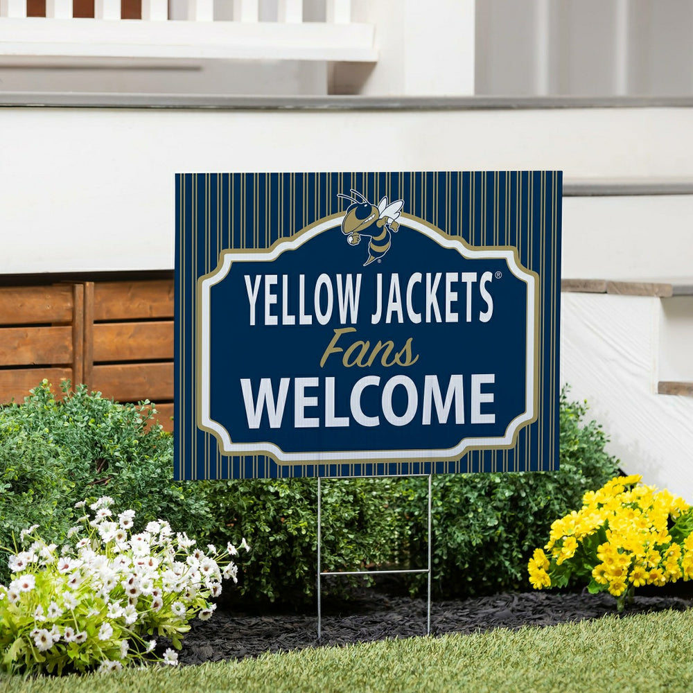 Georgia Tech Coroplast Yard Sign, "Fans Welcome" - Collegiate Home
